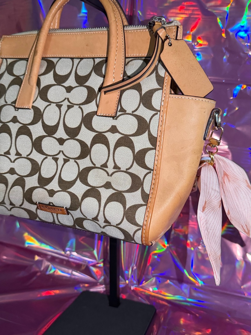 Coach Bleecker Signature Mini Riley Carryall, - Picture 5 of 8